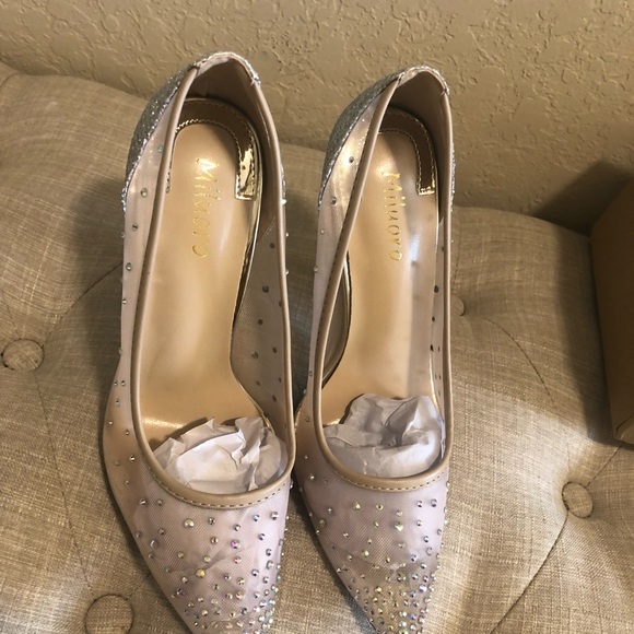 Rhinestone Mesh Pumps (Louboutin Follies Strass vibes!) ❤️ Wedding Shoes - Picture 4 of 15